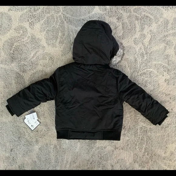 OshKosh B’gosh Fur Hood Bomber Jacket NWT 4T